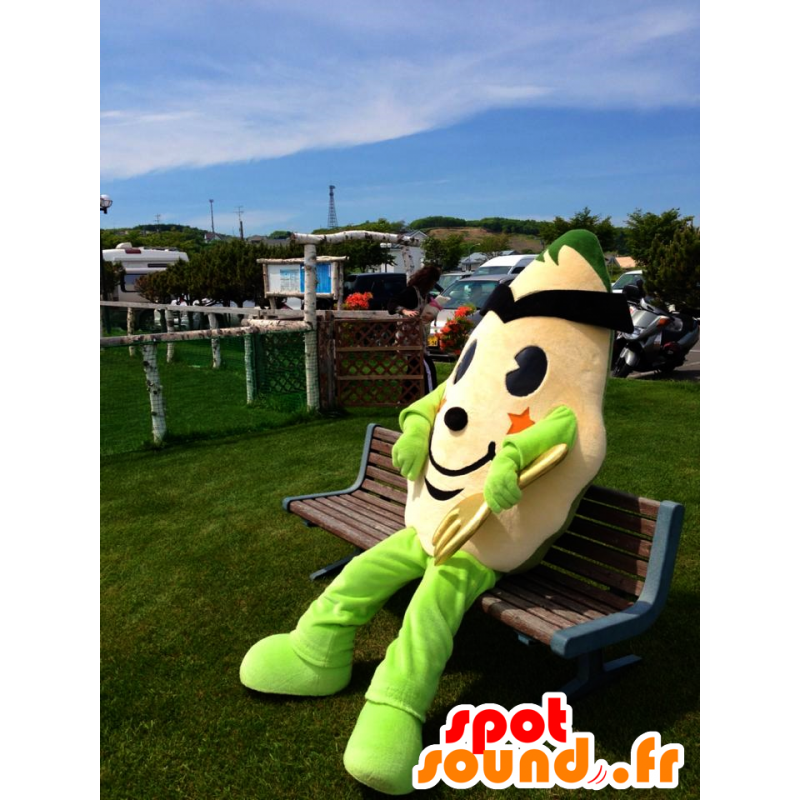 Mascot Hey Star-kun, kæmpegul og grøn østers - Spotsound maskot