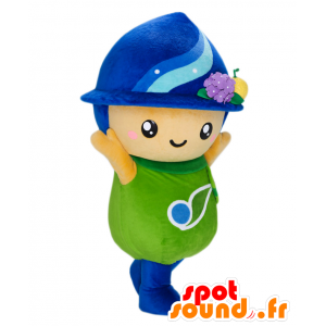 Mascot Sagamihara, chico vestido de verde con un sombrero - MASFR26630 - Yuru-Chara mascotas japonesas