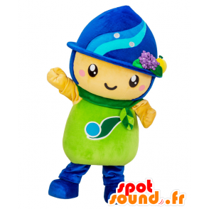 Mascotte Sagamihara, ragazzo vestito in verde con un cappello - MASFR26630 - Yuru-Chara mascotte giapponese