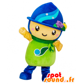 Mascot Sagamihara, menino verde vestido com um chapéu - MASFR26630 - Yuru-Chara Mascotes japoneses