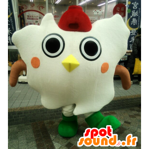 Mascotte weißer vogel, eule, riesigen weißen Fleck - MASFR26632 - Yuru-Chara japanischen Maskottchen