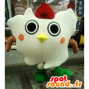 Mascotte white bird, owl, giant white spot - MASFR26632 - Yuru-Chara Japanese mascots