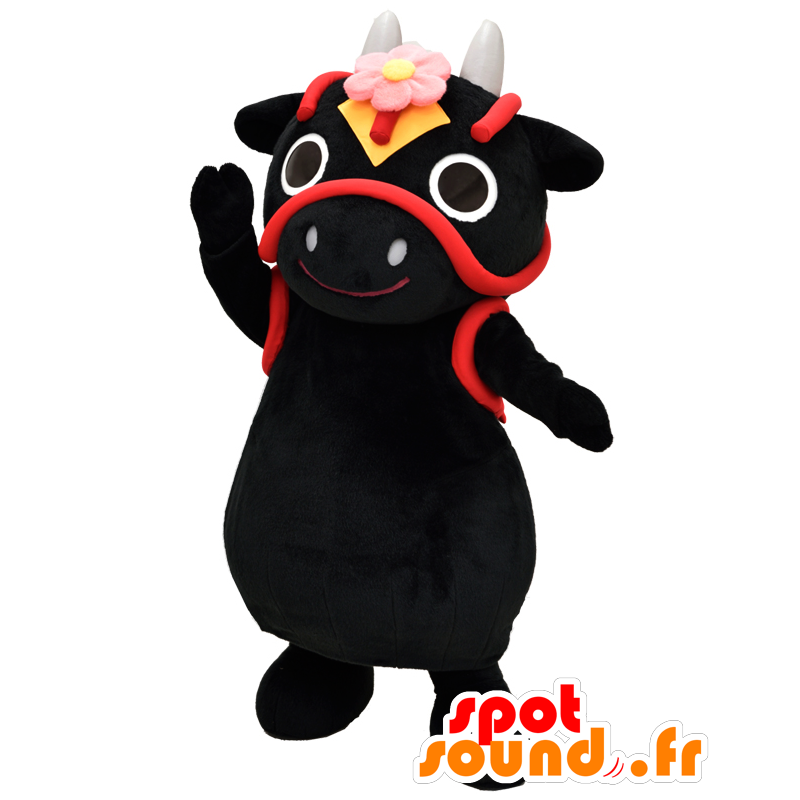 Hanada May mascot Taro, red and black cow, very successful - MASFR26633 - Yuru-Chara Japanese mascots