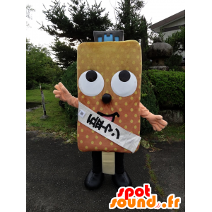 Mascot brown mattress, with green peas, with a house - MASFR26634 - Yuru-Chara Japanese mascots