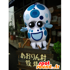 Mascot Aorinmura, medusas blanco con manchas azules - MASFR26638 - Yuru-Chara mascotas japonesas