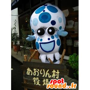 Mascot Aorinmura, white jellyfish with blue spots - MASFR26638 - Yuru-Chara Japanese mascots
