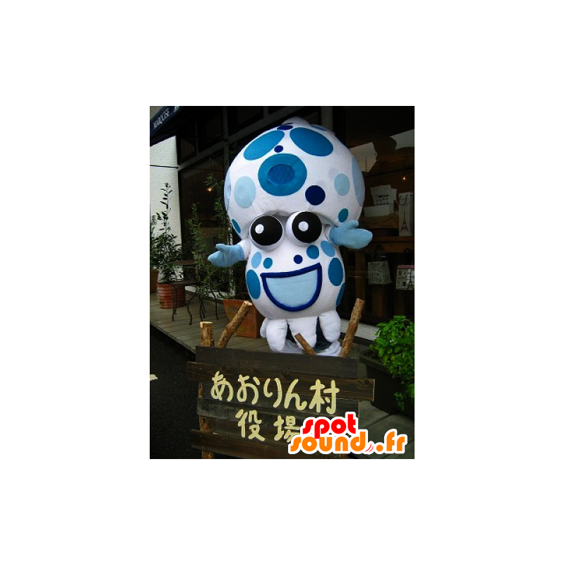 Mascot Aorinmura, weiße Qualle mit blauen Flecken - MASFR26638 - Yuru-Chara japanischen Maskottchen