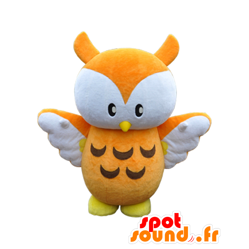 Mascotte de Toshima Nanamaru, de hibou orange et blanc - MASFR26639 - Mascottes Yuru-Chara Japonaises