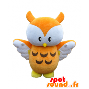 Mascotte de Toshima Nanamaru, de hibou orange et blanc - MASFR26639 - Mascottes Yuru-Chara Japonaises