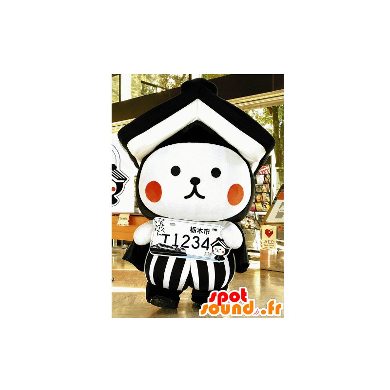 Mascot peluche com uma placa e um telhado - MASFR26640 - Yuru-Chara Mascotes japoneses