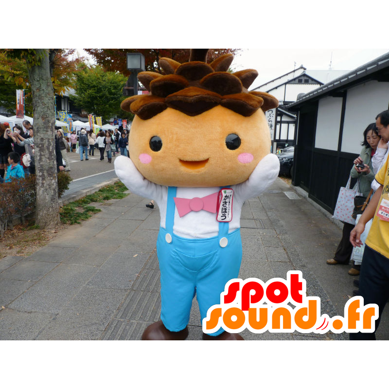 Mascot Kasabo, weinig jongen met blauwe overalls - MASFR26643 - Yuru-Chara Japanse Mascottes