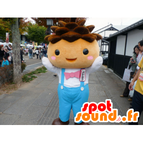 Kasabo mascot, little boy with blue overalls - MASFR26643 - Yuru-Chara Japanese mascots