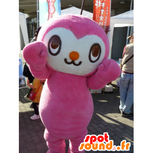 Mascot Keburun, rosa og hvite menneske, med en antenne - MASFR26646 - Yuru-Chara japanske Mascots