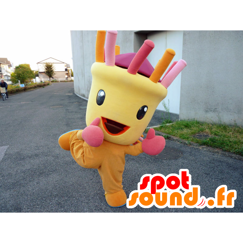 Mascota Eppy, hombre amarillo y naranja para el pelo de color - MASFR26647 - Yuru-Chara mascotas japonesas