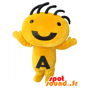 Sumairu kun mascot, orange and black man, all smiles - MASFR26652 - Yuru-Chara Japanese mascots