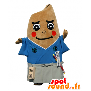 Mascot Sota Espesso-Kun, homem marrom vestido em samurai - MASFR26656 - Yuru-Chara Mascotes japoneses