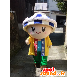 AriTaN Maskottchen, kleiner Junge mit einer Schüssel auf dem Kopf - MASFR26666 - Yuru-Chara japanischen Maskottchen