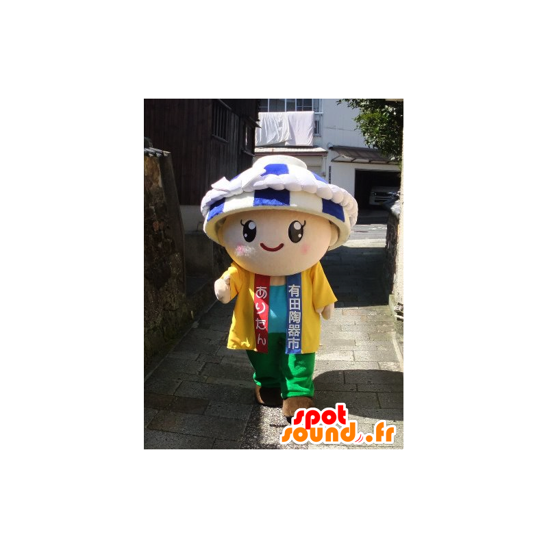 Mascot Aritan, kleine jongen met een kom op het hoofd - MASFR26666 - Yuru-Chara Japanse Mascottes