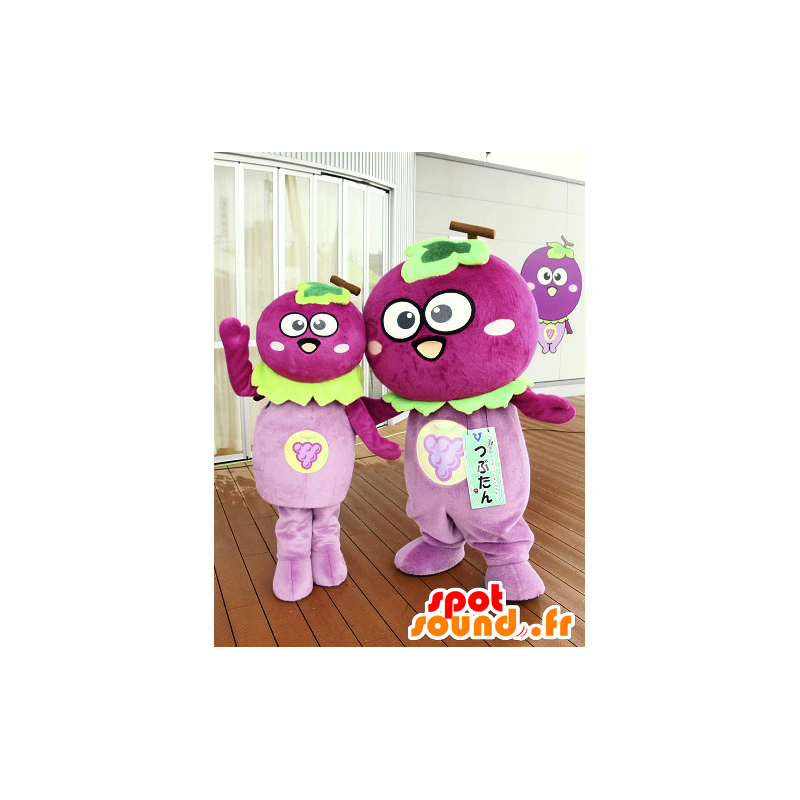 Mascots Chibitsubu chan, 2 grains grapes giants - MASFR26668 - Yuru-Chara Japanese mascots
