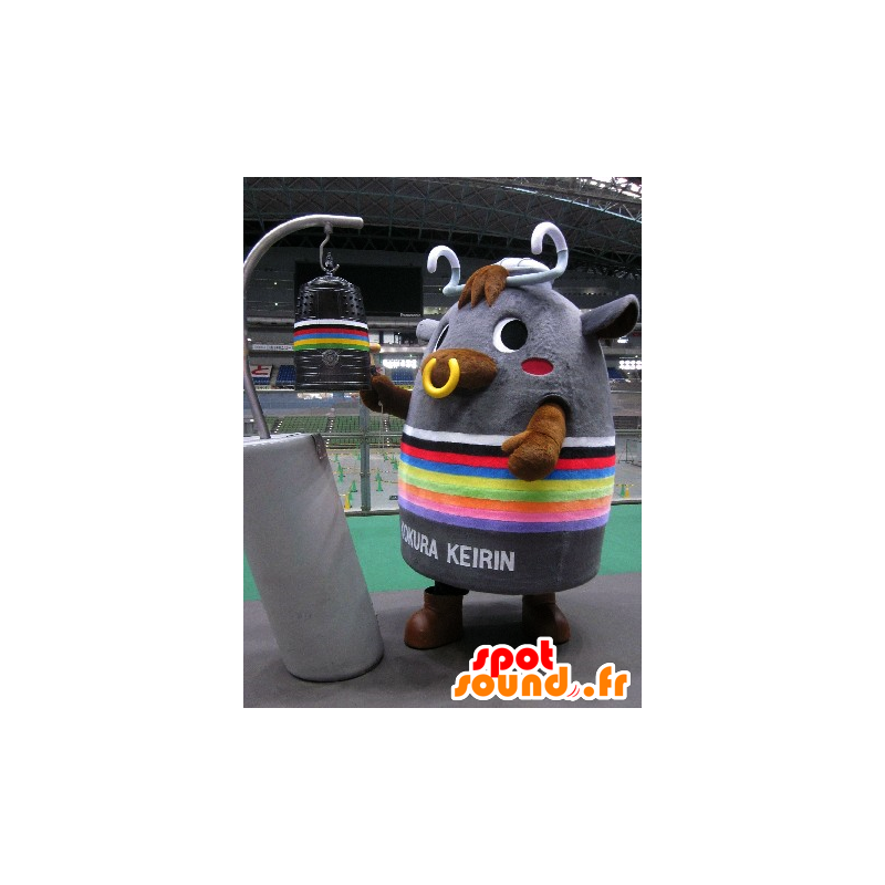 KaneRin mascot, gray bull, bell-shaped - MASFR26669 - Yuru-Chara Japanese mascots