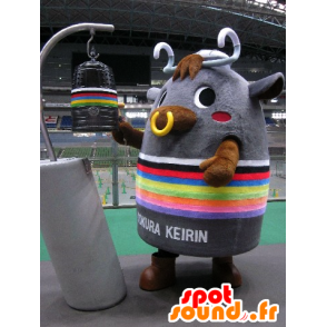 Mascot KaneRin, šedá býk poklopové - MASFR26669 - Yuru-Chara japonské Maskoti