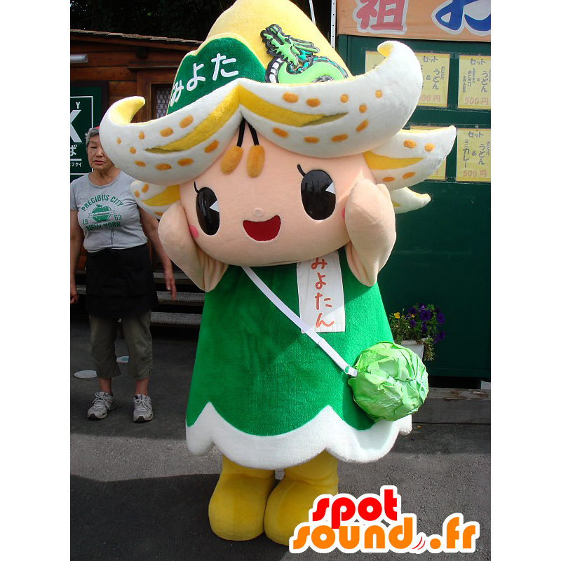 Mascot green flower, yellow and white giant - MASFR26673 - Yuru-Chara Japanese mascots Mascot green flower, yellow and white giant - MASFR26673 - Yuru-Chara Japanese mascots
