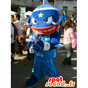 Maguni Maskottchen, blauer Fisch, alien - MASFR26676 - Yuru-Chara japanischen Maskottchen