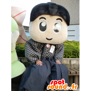 Mascot Nino Japanese man with big eyes - MASFR26677 - Yuru-Chara Japanese mascots