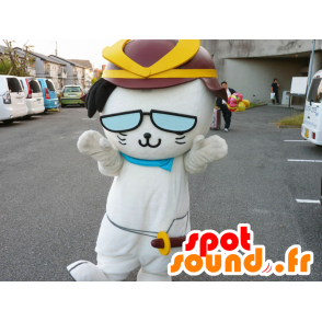 Mascot Sabanyan, witte kat samurai - MASFR26680 - Yuru-Chara Japanse Mascottes