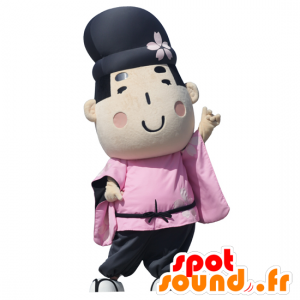 Mascotte de Michi-fu kun, d'homme japonais habillé en rose - MASFR26682 - Mascottes Yuru-Chara Japonaises