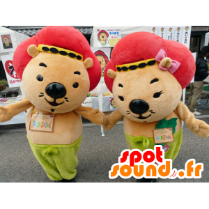 Mascotte de Fukumaru kun et de Fukumaru chan, 2 koalas - MASFR26684 - Mascottes Yuru-Chara Japonaises
