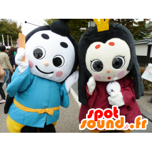 Mascottes Paparu Genji en Prinses Mamaru - MASFR26693 - Yuru-Chara Japanse Mascottes