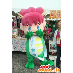 Mascotte de Sayarin, dragon vert et rose de Sayama - MASFR26697 - Mascottes Yuru-Chara Japonaises