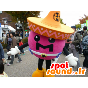 Sun mascotte Chago, pupazzo di neve con un cappello messicano - MASFR26700 - Yuru-Chara mascotte giapponese