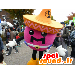 Mascot Sun Chago, boneco de neve com um chapéu mexicano - MASFR26700 - Yuru-Chara Mascotes japoneses