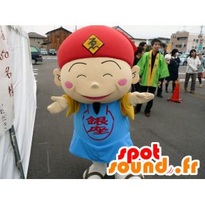 Mascot Ginza Ebisu japansk kledd i fargerike antrekk - MASFR26701 - Yuru-Chara japanske Mascots