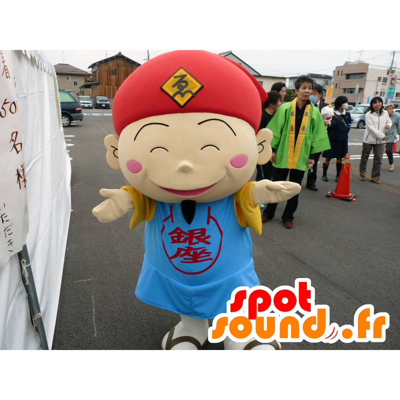 Mascot Ginza Ebisu japansk kledd i fargerike antrekk - MASFR26701 - Yuru-Chara japanske Mascots