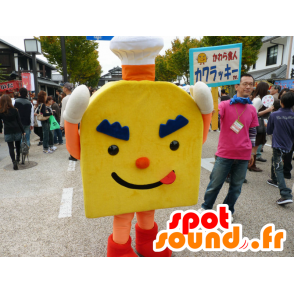 Mascotte de Kawara Shokunin Kawalucky, de toit jaune - MASFR26703 - Mascottes Yuru-Chara Japonaises