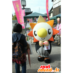 Mascot Ichimo, kleurrijke zon, met een pak - MASFR26716 - Yuru-Chara Japanse Mascottes