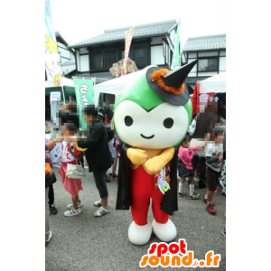 Choruru mascot, green and white guy in red dress - MASFR26718 - Yuru-Chara Japanese mascots