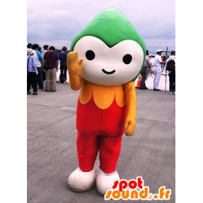 Choruru mascot, green and white guy in red dress - MASFR26718 - Yuru-Chara Japanese mascots