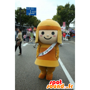 Mascot HaniTan, oranje samurai met een koptelefoon - MASFR26719 - Yuru-Chara Japanse Mascottes