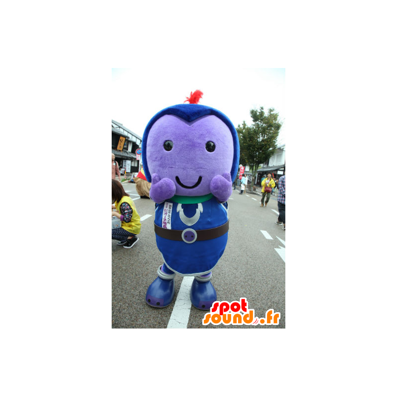 Capitano Pione mascotte, viola e blu uomo - MASFR26721 - Yuru-Chara mascotte giapponese
