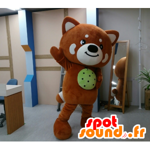 Mascot Nashimaru Ichikawa, brown and white fox - MASFR26723 - Yuru-Chara Japanese mascots
