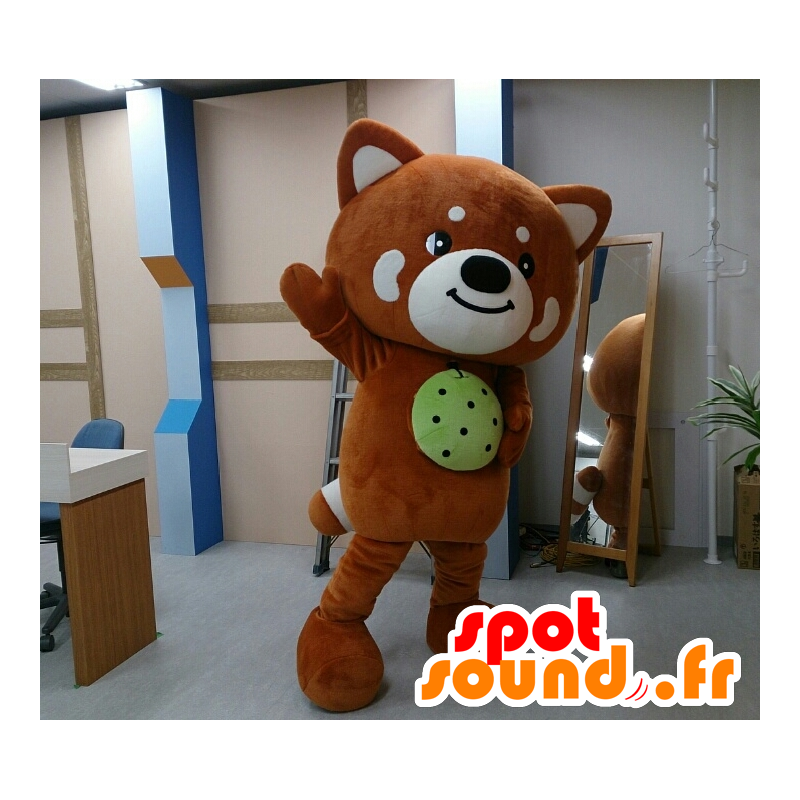 Mascot Ichikawa Nashimaru, brun og hvit fox - MASFR26723 - Yuru-Chara japanske Mascots