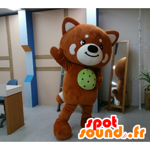 Mascot Ichikawa Nashimaru, bruine en witte vos - MASFR26723 - Yuru-Chara Japanse Mascottes