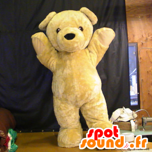 Disfraz de mascota de Crème, perro amarillo suave y peludo - Mascotas japonesas de Yuru-Chara - MASFR26727 - SpotSound.fr
