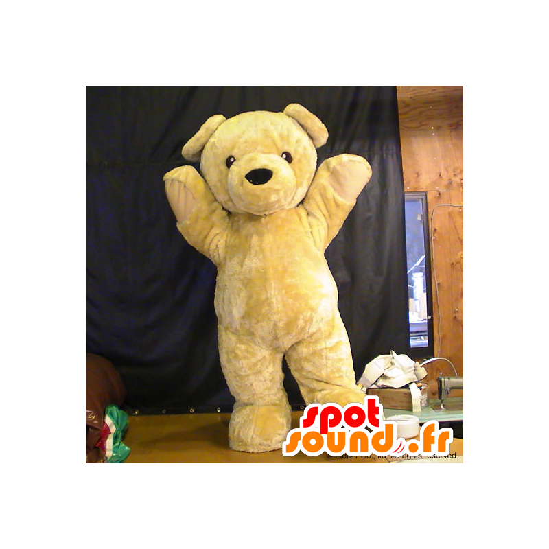 Crème mascot costume, yellow fluffy dog - Japanese Yuru-Chara Mascots - MASFR26727 - SpotSound.fr