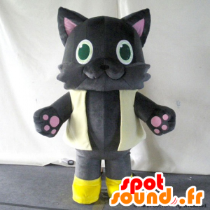 Mascot Kyatti, gato cinza e rosa, bonito, muito bem sucedida - MASFR26728 - Yuru-Chara Mascotes japoneses