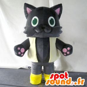 Kyatti Maskottchen, graue Katze und rosa, niedlich, sehr erfolgreich - MASFR26728 - Yuru-Chara japanischen Maskottchen